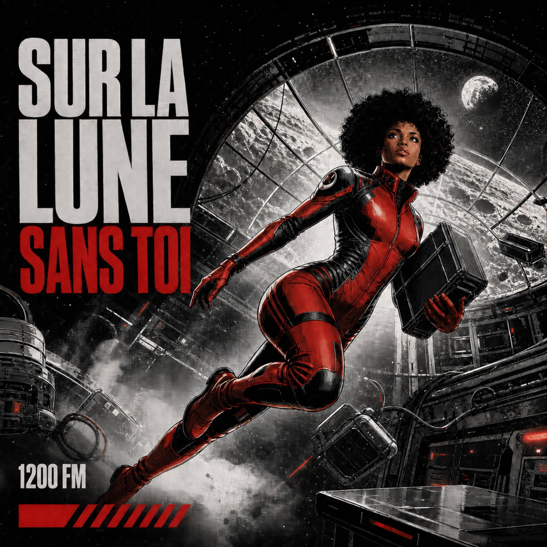 Cover artwork for Sur la lune sans toi by 1200 FM.