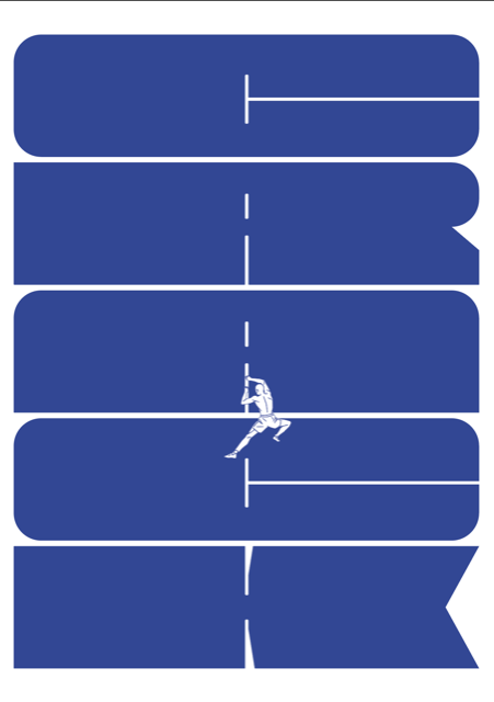 CRACK in oversized blue lettering, with a white climber ascending the central crack.