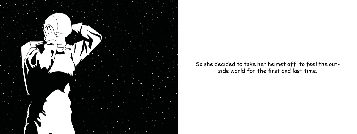 The child moves closer to the unfamiliar shapes.