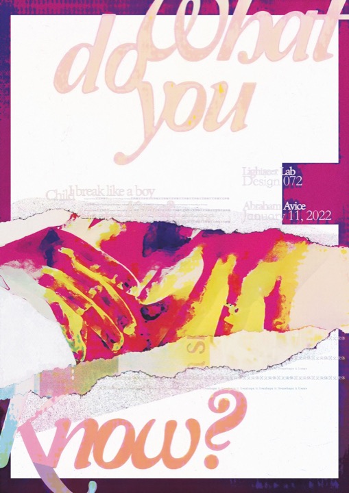 WHAT DO YOU KNOW? PRINT READY poster.
