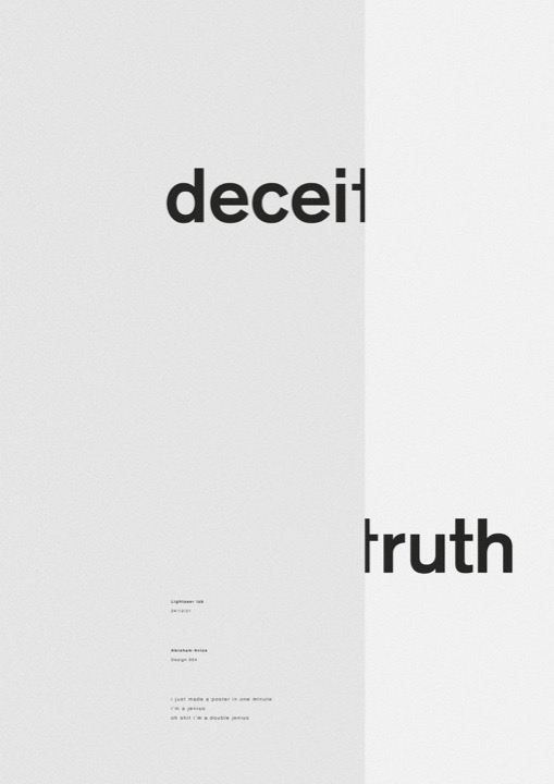 truth deceit poster.