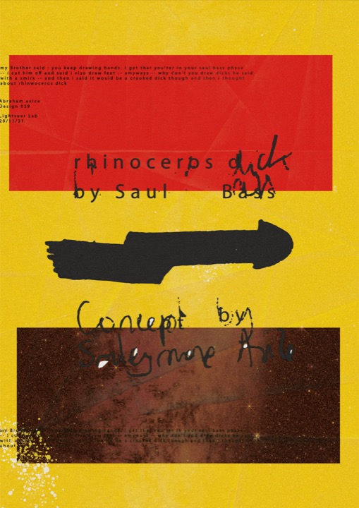 Rhinoceros Dick Print Ready poster.