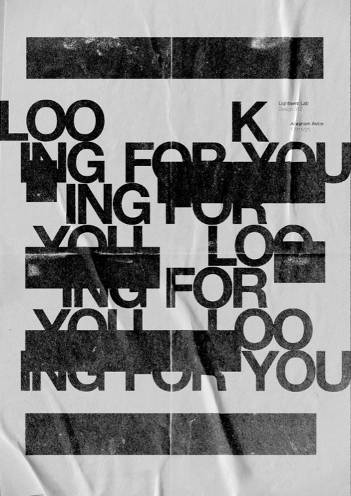 Looking for You PRINT READY poster.