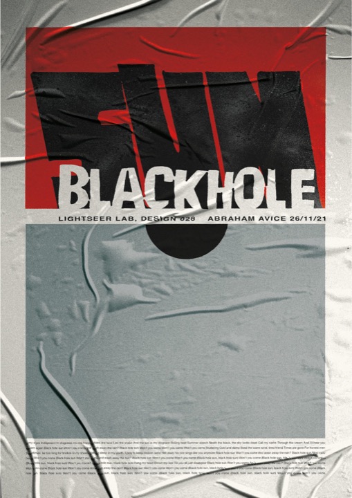 Blackhole sun poster.